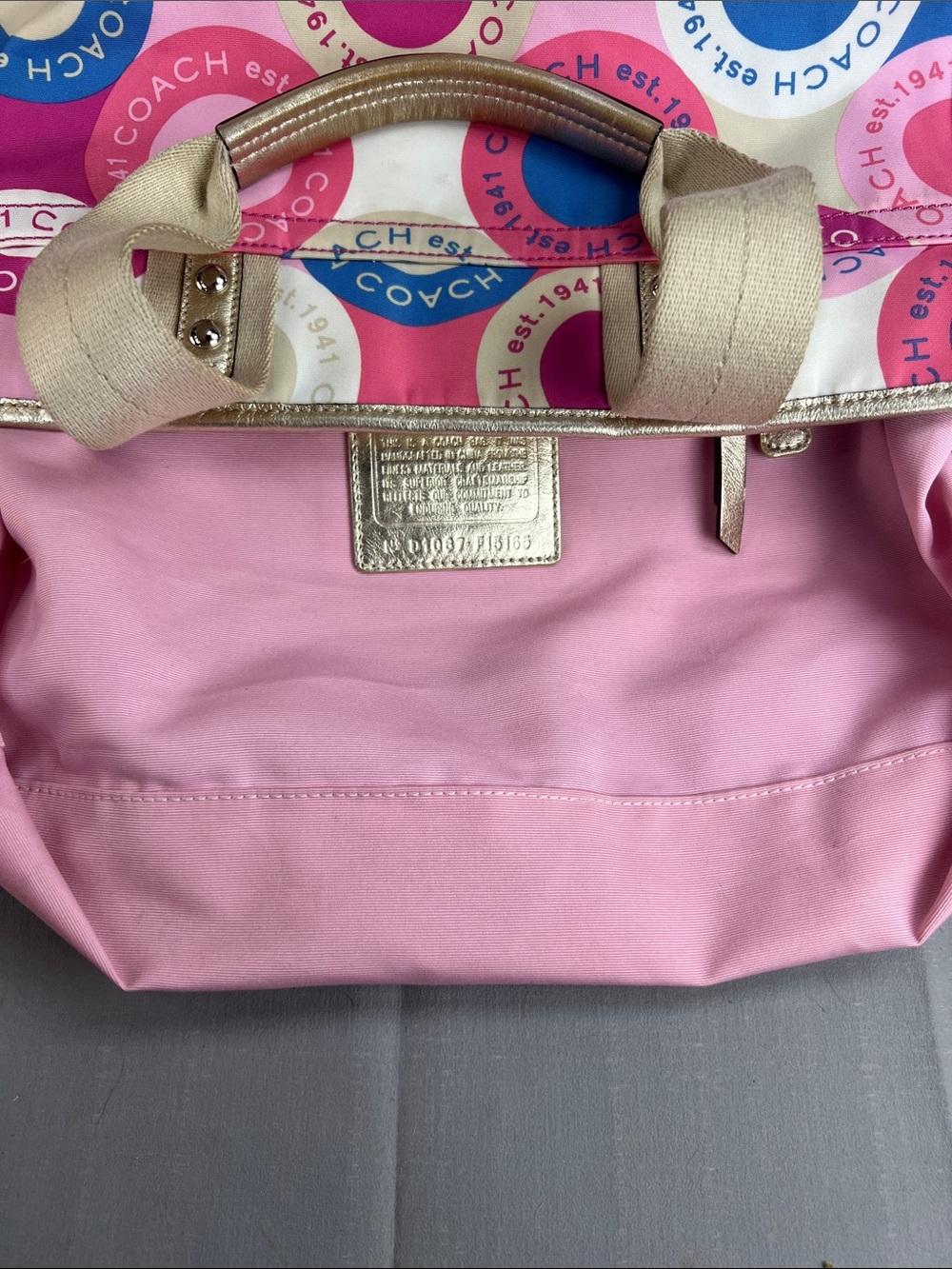 Coach 2010 Tote with Gold-Tone Trim - Picture 10 of 12